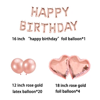 25pcs/set mulți ani Balon de Folie Primul Set 1st Birthday Party, Decoratiuni Copii Baby Boy Fata de Adult de 30 de Ani Provizii