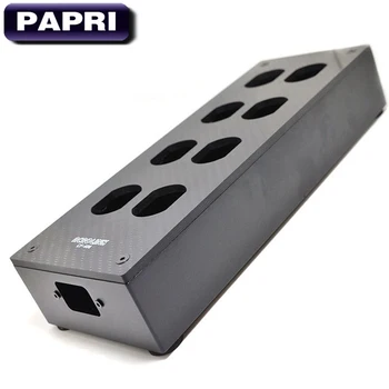 PAPRI Original HiFi 8 Priza Fibra de Carbon NE Priză Cabina Cutie Caz Șasiu DIY Distribuitor de Putere Amplificator Audio