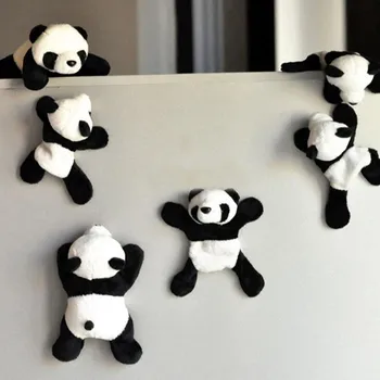 1 buc Drăguț de Pluș Moale Panda Magnet de Frigider Frigider Autocolant Desene animate Decal Cadou Suvenir Decor Acasă Accesorii de Bucatarie Nou K30