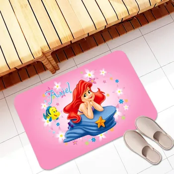Disney Mica Sirena Ariel Flanel Baie Mat Toaletă Covor Preș De Baie Covor De Bucatarie Covoare Dormitor Etaj Absorbant În Aer Liber
