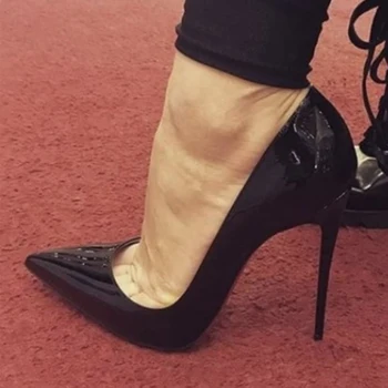 Roșu de jos în tocuri de 12cm pantofi pentru femei de bază pompa 2020 negru tocuri stiletto pantofi de nunta mireasa