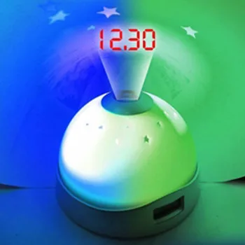 Timp Camera Copiilor Alarmă Mini-Schimbare de Culoare de Proiecție Copii Ceas Lumina de Noapte LED-uri de Afișare