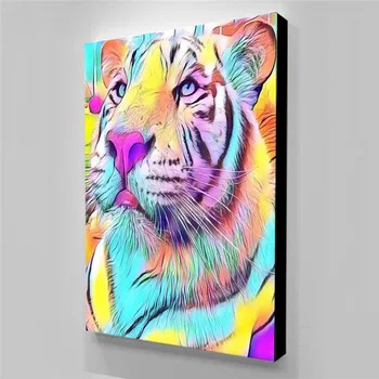 Arta De Perete Panza Printuri Colorate Tiger Poze Poster Pentru Home Design Poster Decorativ Canvas Art Tuinposter Tablou Mural