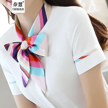 Papion femei Bluza de Moda de Primăvară Maneci scurte blusa Topuri Stil Chinezesc Birou de sex Feminin zburli Shirt Design Elegant, Uzura de Muncă