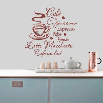Cafea Bucătărie Vinil Autocolante de Perete de Bucătărie Magazin de Cafea detasabil pictura Murala de Perete Decalcomanii de Decor Acasă Casa de Decorare Arta de Perete 1055