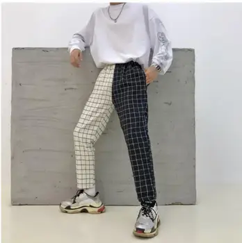 Moda Streewear Plătit Pantaloni Lungi Harajuku Femeie Bărbat Pantaloni Elastice De Înaltă Talie Pantaloni Coreean De Cauzalitate Direct Pantaloni Unisex