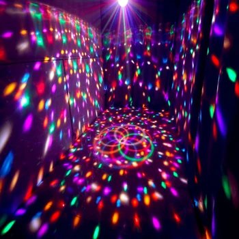 9 Culori 27W Cristal Magic Ball Etapa Led Lampa Disco Laser Light Lumini de Partid De Sunet de la Distanță DMX512 Control Laser