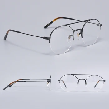 Italian Brand de Lux Rotund optic ochelari cadru GG0682OA Metal de înaltă calitate, baza de Prescriptie medicala Ochelari cadru pentru femei barbati