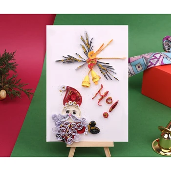 Moș Crăciun și Flori Quilling Hârtie Kituri Fâșii Quilling Hârtie de Artă DIY Meșteșug cu Instrumente Cadou de Crăciun și Decorațiuni Diy