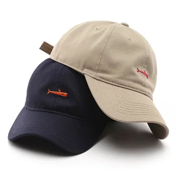 SLECKTON Moda Șapcă de Baseball pentru Bărbați și Femei Retro Tata Pălării de Vară în aer liber Viziere Capac Unisex Snapback Hat Pește Broderie Pălărie
