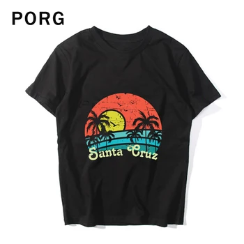 Santa Cruz Retro Vintage Surfer Streetwear Topuri Camasi Casual Barbati T-Shirt Short Sleeve Fashion Shirt Om Topuri Tricou