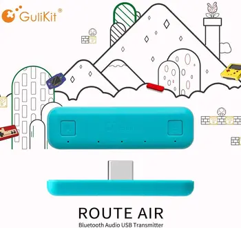 GuliKit Traseul de Aer Bluetooth Adaptor Pentru Nintendo Comuta & Lite PS4 Joc PC, Dual Stream Bluetooth Wireless Audio Transmitter