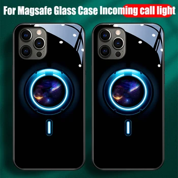 Apel de Voce de Control Culoare Sticla de Caz Pentru iPhone 12 11 Pro Max 6 6S 7 8 Plus X XS Max XR SE Magsafe Acoperi
