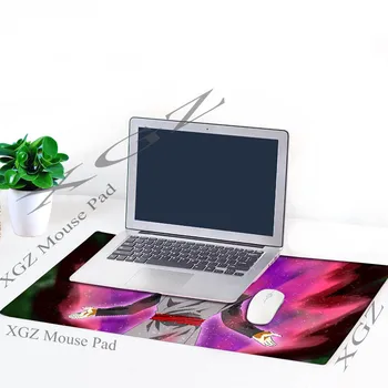 XGZ Personalizat Mari Mouse Pad Negru de Precizie de Blocare Anime anime Flacără Roșie Masa de Calculator Mat Viteza de Alunecare de Cauciuc Dota Jucătorii Xxl