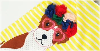 Puțin maven 2-7ani Vara Câine Broderie Princess Rochie Costum Pentru Fetita Copil Fantezie Copii Toddler Girls Stripe Dress