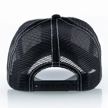 2019 Moda Pălărie Bărbați Femei Snapback Hip Hop Os Proiect De Lege Capra Broderie Streetwear Camionagiu Ochiurilor De Plasă Respirabil Pălărie Neagră