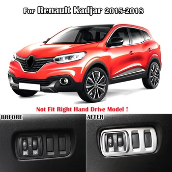 Pentru Renault Cadjar 2016 2017 2018 Chrome Cap De Lumină Lampă De Control Capac Buton Comutator De Turnare Bezel Tăiați Garnitura De Styling Auto