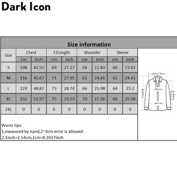 Întuneric Pictograma O-Gât de Lebădă Pulover Tricotate 2019 Toamna Liber Pulovere pentru Bărbați Pulovere de Moda Streetwear Bărbați Îmbrăcăminte