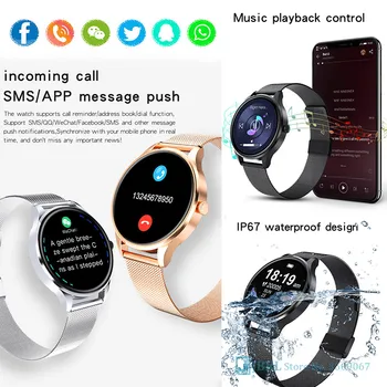 Oțel Ceas Inteligent 2020 Femei Full Touch Smartwatch Sport Impermeabil Doamnelor Ceas Electronic Pentru Android IOS Fitness Tracker Oră