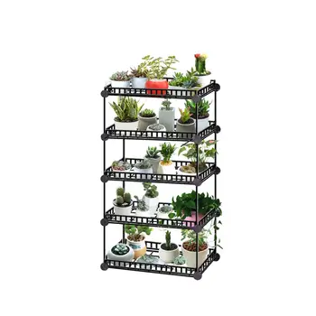 Simple Metalice De Flori De Plante Display Stand Acasa Grădină Multi Strat Planta Ghiveci Suport De Stocare Durabil Balcon Stand De Flori