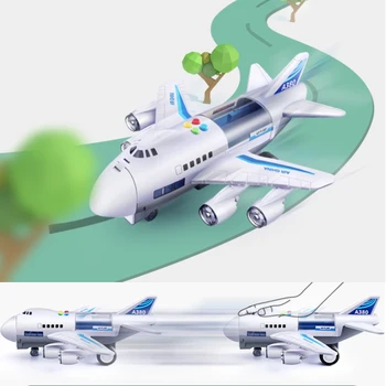 2020 Muzica Poveste de Simulare a Urmări Inerție Jucărie pentru Copii Aeronave de Mari Dimensiuni Avion de Pasageri Copii Avion Mașină de Jucărie Cadou Gratuit Hartă