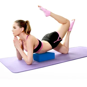 Bloque de yoga y fitness para apoyo de ejercicios y entrenamiento ladrillo de goma EVA para ejercitar posturas uso profesional