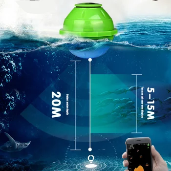 2020 WiFi Inteligent Sonar Wireless Pește Finder Portabil Detector de Pește Vizuale Pescuit Dispozitiv Compatibil cu IOS, Android N66