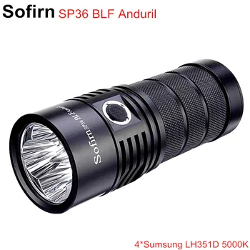 Sofirn SP36 BLF Andúril 4*Samsung LH351D 5650lm Puternic Lanterna LED-uri USB Reîncărcabilă 18650 Lanterna 5000K Mare de 90 de CRI