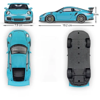 NOU 1:24 911 GT3 RS albastru masina aliaj model de masina de simulare decor masina colecție cadou jucărie de turnare model de jucărie