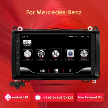 2+32 4GWIFI Auto Multimedia Player Android 10 2 Din GPS, Autoradio Pentru Mercedes-Benz B W245 B150 B160 B170 B180 B200 B55 2004-2012
