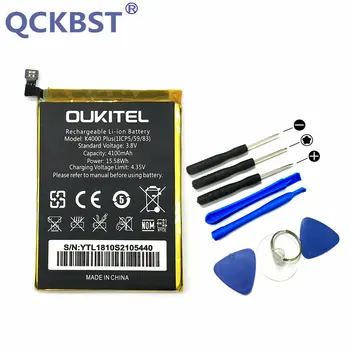 QCKBST Original 4100mAh baterie si instrumente de reparații Pentru Oukitel K4000 Plus Telefon Mobil Baterii În stoc