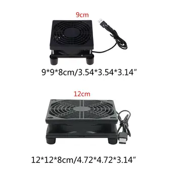1 buc 9cm/12cm Ventilatorului DC 5V USB de Alimentare Ventilator silentios pentru Router TV Set-Top Box Radiator Cooler DIY Piese de schimb