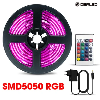 A CONDUS Lumina Benzi RGB SMD5050 Flexibil LED Strip DC12V 5M/10M 24key la Distanță Kit Complet Pentru Camera de zi / dormitor / Bucatarie