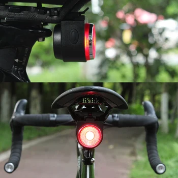 Biciclete Inteligent Stop Hoț-Lumina de alarmă Anti-furt din Spate Lumina de Frână de Detectare Ciclism Stop Lanterna w/ Control de la Distanță