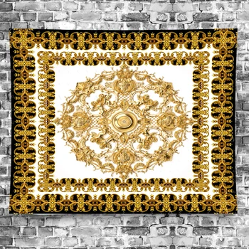 Curtea stil retro Deconstrucție unghi Tapiserie de aur mandala Yoga Mat goblen Tapiserii macrame prosop de perete Agățat de Perete decor