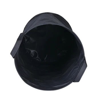 Negru Oxford pânză PE Fără suport Depozitare coș Îngroșa Pliabil rezistent la apa spele hainele Murdare Spălătorie Jucărie coș 34x45cm-1