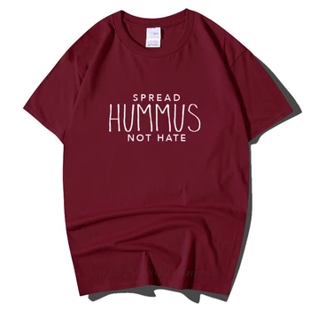 Răspândirea Humus Nu Urăsc Bumbac T-Shirt Topuri De Vara Tee Vegan Vegetarian Perfect Cadou Amuzant Vegan Tricou Humus Houmous