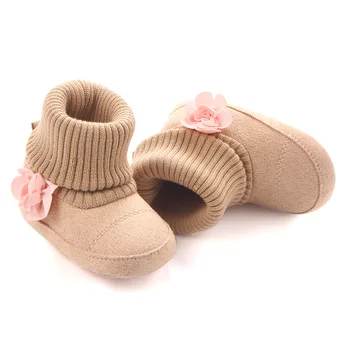Toamna Iarna Drăguț Floare Aluneca pe Copii Cizme pentru Fete Primul Pas în Pantofi de Prima Pietoni
