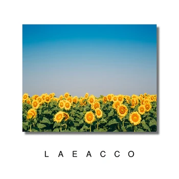 Laecacco Floarea Soarelui Panza Poza Perete Postere de Imprimare Panza Pictura, Caligrafie Decor Imagine pentru Camera de zi Decor Acasă