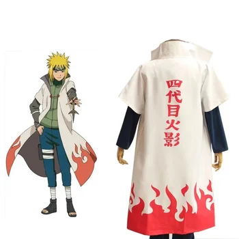 Namikaze Minato Cosplay din Naruto Costume 4-lea Hokage Mantie Uzumaki Naruto 7-lea Hokage Cape Cosplay Costum Costum