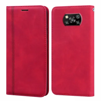 Caz Pentru Xiaomi Poco X3 NFC чехол Telefon din Piele Suport Flip Cover Portofel Caz Pentru Pocophone X3 M2007J20CG Proteja Magnetic Funda