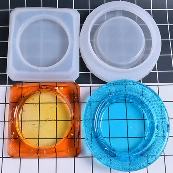Super Scrumiera Mare Mucegai Silicon pentru Rășină Coaster Mucegai Silicon Rășină Coaster DIY Rășină Epoxidică Mucegai Fluid Art Craft Supplies