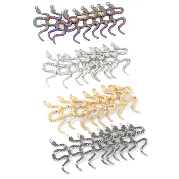 10buc/lot Multicolor Formă de Șarpe Aliaj Farmece Python Animale de Metal Pandantiv Colier DIY Accesorii Bijuterii en-Gros