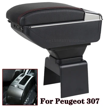 Restul de braț Rotativ pentru Peugeot 307 Centru de Depozitare din Consola centrală Box-Cotiera cu Suport pentru pahare Scrumieră