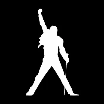 Muzica Rock Freddie Mercury Decal Vinil Creative Masina Autocolant rezistent la apa Accesorii Auto Decor Negru/Argintiu,13cm*8cm