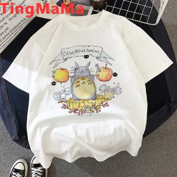 Kawaii Totoro Studio Ghibli Tricou Femei Top de Vară Desene animate Japoneze Grafic Teuri Amuzant Anime T-shirt Plus Dimensiune Tricou Femeie