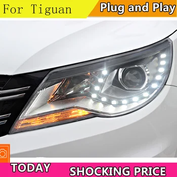 Auto Styling-pentru Faruri VW Tiguan 2009 2010-2012 Tiguan LED-uri Faruri DRL Bi Xenon Lentile High Low Beam Parcare Lampă de Ceață