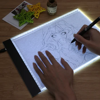 Portabil A4 Lumină LED-uri Pad Desen Tablet USB Alimentat Digital Grafic Pad Electronic de Arta Pictura Scris Copie de Bord Kit