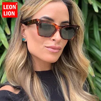 LeonLion 2021 Epocă Cateye ochelari de Soare pentru Femei Brand de Lux Ochelari de Bărbați Clasic Retro de Metal de pe Strada Gafas De Sol Mujer UV400