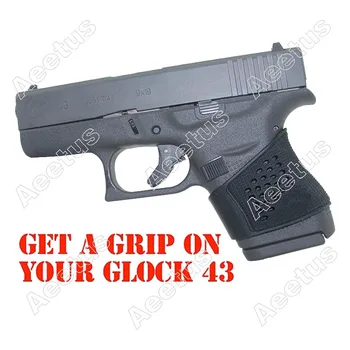 Tactical Grip Mănușă de Alunecare Grip Maneca Tactice Prindere Mănușă pentru Glock 42, 43 Scut de Cauciuc Negru Transport Gratuit